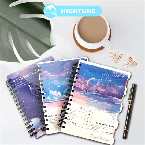 Hightune A5 120 Sheets Coil Notebook Aesthetic Notebook Binder Notebook ...