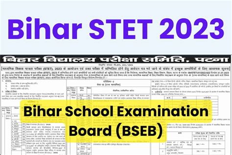 Bihar Stet Notification Released Apply Online At Bsebstet