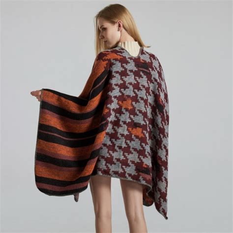 Cape Poncho Tole Orange Poncho Boh Me