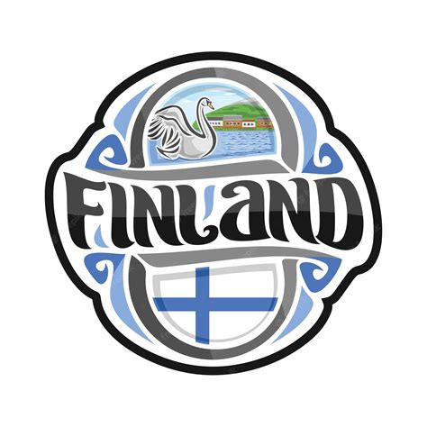 Premium Vector | Finland sticker flag logo badge travel souvenir illustration