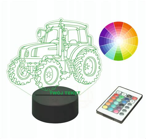 Lampka NOCNA ciągnik farma LED3D grawer TRAKTOR 2 14062213211 Allegro pl