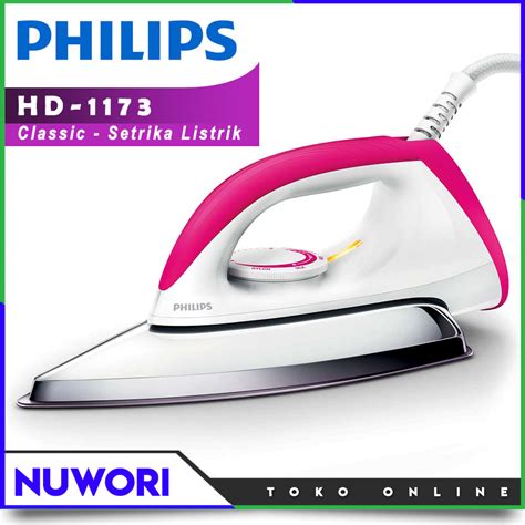 SETRIKA PHILIPS HD 1173 Dry Iron Gosokan Listrik NUWORI