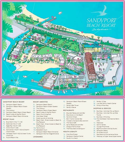 Resort Map | Sandyport Beach Resort | Bahamas