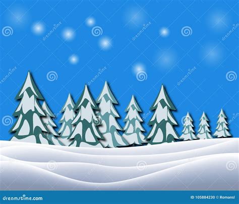 Looking Up At Snowy Branches And Trees Winter Background Stock