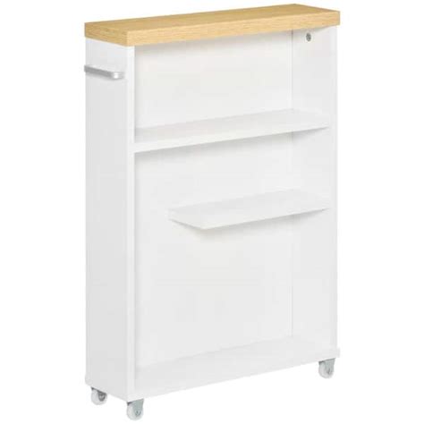 Tileon 5 In W X 20 In D X 27 In H White Linen Cabinet Slim Bathroom