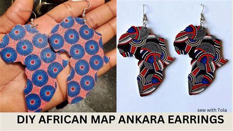 How To Make African Map Ankara Earrings Diy African Fabric Earrings Diy Ankara Earrings