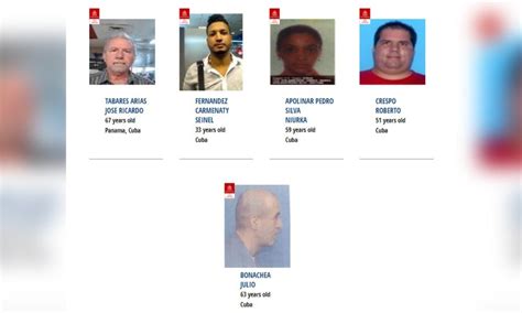 Cinco Cubanos Son Buscados Por La Interpol