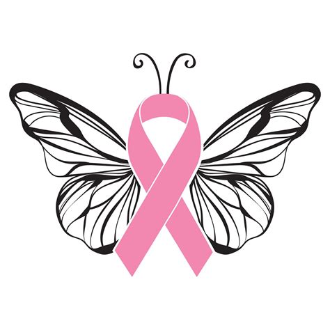 Breast Cancer Ribbon Butterfly Tattoos