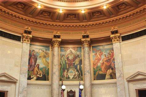 Senate Chamber At The Wisconsin State Capital In Madison Wi Editorial