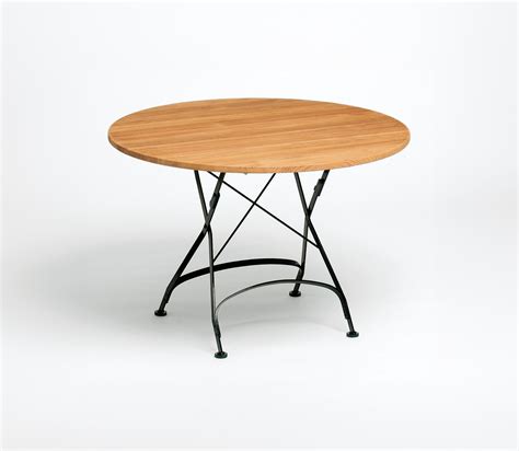 Teakhouten Inklapbare Ronde Tuintafel Weish Upl Model Classic Peter