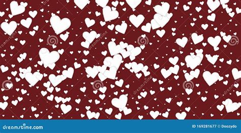 White Heart Love Confettis Valentine S Day Fallin Stock Vector