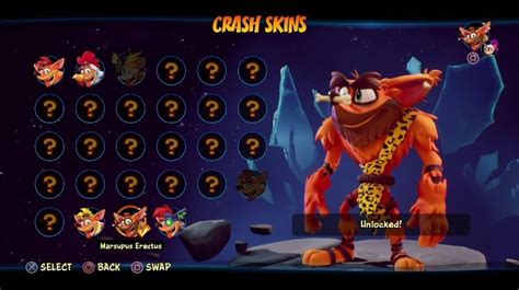 Crash 4 Crash Skins How To Unlock Crash 4 Guide Walkthrough