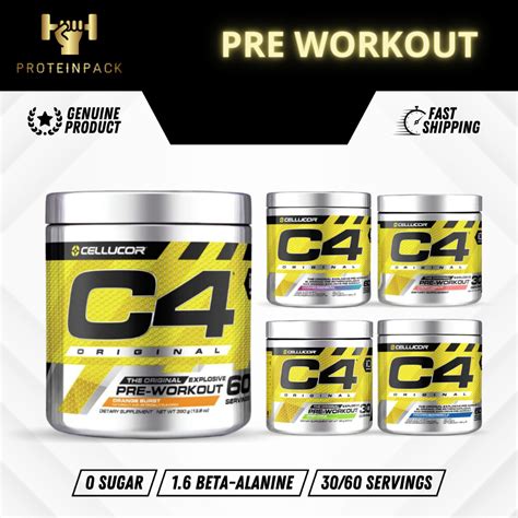 Cellucor C4 Original Pre Workout Fruit Punch International Version 30 60 Servings