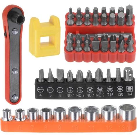 54 En 1 Tournevis Embout Ensemble 1 4 Hex Tige Torx Fente Phillips