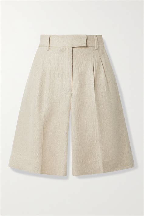 Buy Remain Birger Christensen Kit Pleated Linen Shorts Neutrals At 50