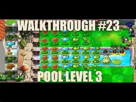 Plants Vs Zombies Pool Level 3 Walkthrough 23 Mobile YouTube