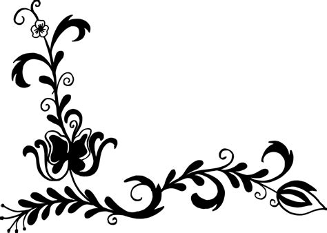 Flower Corner Vector Designs Png