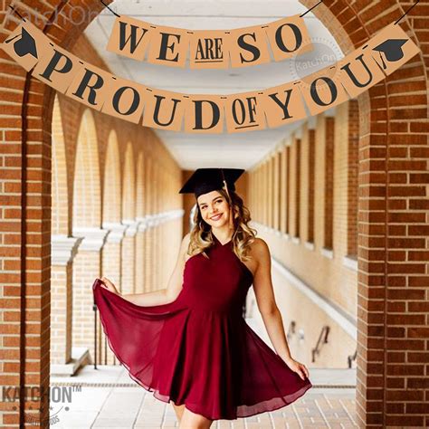 We Are So Proud Of You Banner For Graduation Decorations No Diy