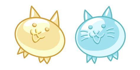 The Battle Cats Gummy Cat And Gummy Cat Soda Cursor Custom Cursor