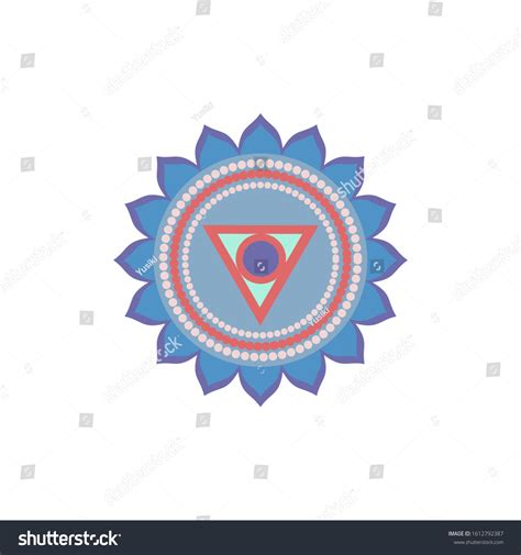 Vishuddhathroat Chakra Symbol Fifth Human Chakra Stock Vector Royalty