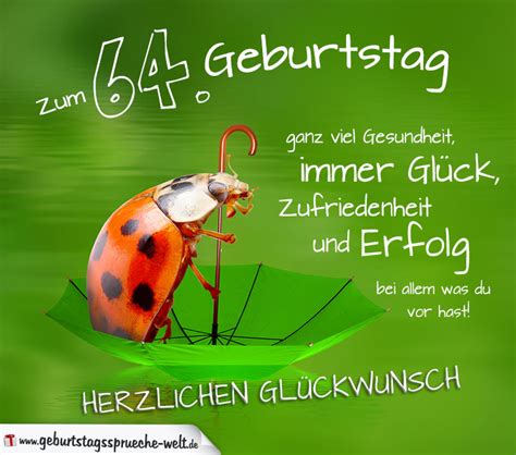 64 Geburtstag Karte Herzlichen Glückwunsch Geburtstagssprüche Welt