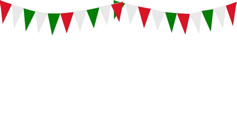 Bunting Hanging Red White Green Flag Triangles Banner Background. Italy ...