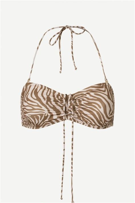 Samsoe Top G Ra Od Stroju K Pielowego Bikini Wi Zanie Br Z Kawowy R S Samsoe Samsoe Moda