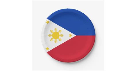 Philippines Flag Paper Plate