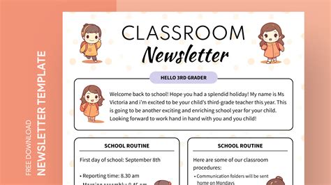 Classroom Newsletter Free Google Docs Template Gdoc Io