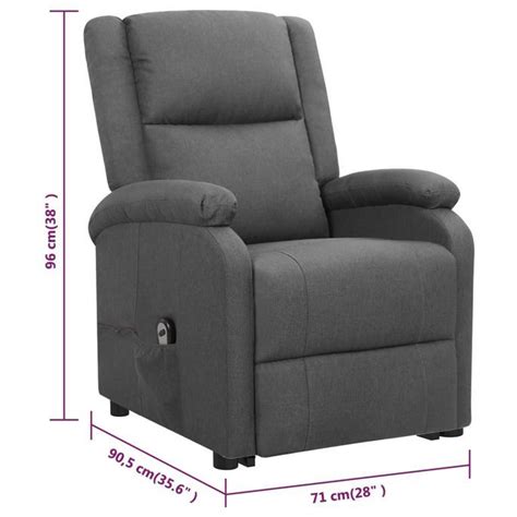 Home Fauteuil Releveur Inclinable Gris Fonc Tissu Lestendances Fr