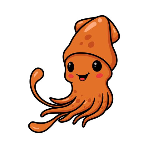 Cartoon Drawing Of A Squid Vector Art At Vecteezy Off