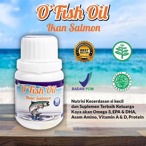 Jual O Fish Oil Kapsul Minyak Ikan Salmon Omega Squalene Salmon