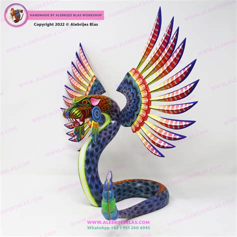 Alebrije Quetzalcóatl Serpiente Emplumada Tezcatlipoca I Taller Blas