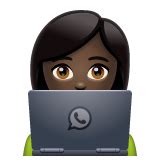 Woman Technologist Dark Skin Tone Emoji