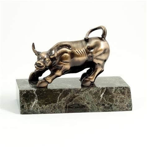 Wall Street Bull Statue with brass bull