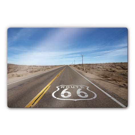 Route 66 Glass art | wall-art.com