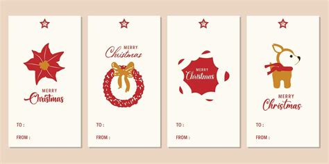 Merry Christmas Tags Set Christmas Printable Gift Tags