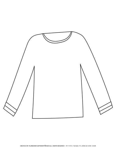 Long Sleeve Shirt Outline | Planerium