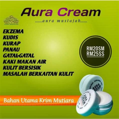 Aura Cream Rawat Kulit Gatal Ruam Panau Kudis Ekzema Ruam Lampin