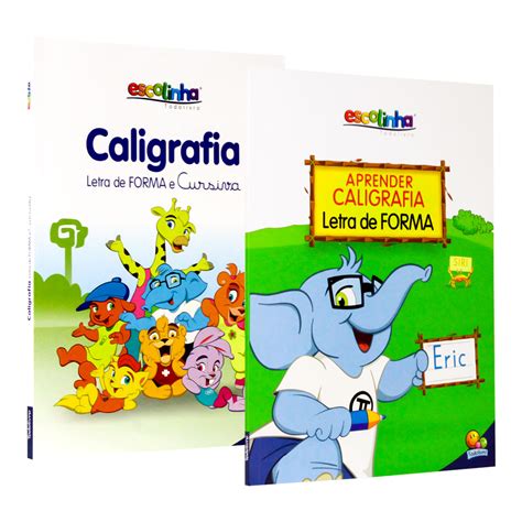 Kit Livros Escolinha Todolivro Aprender Caligrafia Letra De Forma