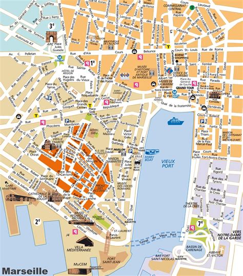 karte von marseille marseille stadtplan provence alpes cote  azur