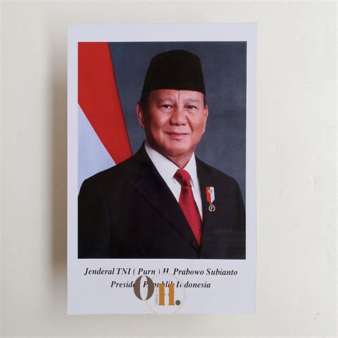 Jual Foto Presiden Dan Wakil Presiden Prabowo Subianto Dan Gibran