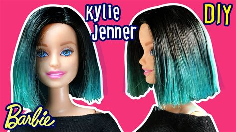 Kylie Jenner Hair Tutorial For Barbie Doll Barbie Haircut Diy