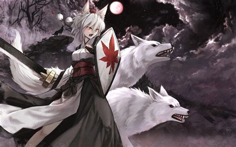 White Wolf Anime Girl