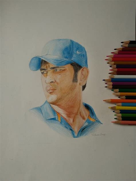 Update More Than 66 Ms Dhoni Colour Sketch Super Hot Vn