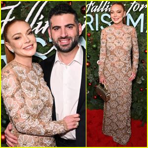 Lindsay Lohan Husband Bader Shammas Make Red Carpet Debut At Falling