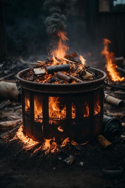 Premium Ai Image Burn Waste Background