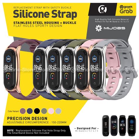 Jual Mijobs Miband Cs Flat Hole Silicone Strap For Xiaomi Mi Band