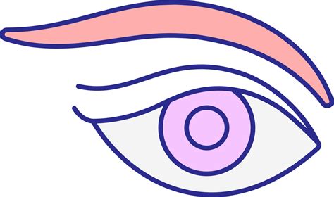 Red And Pink Eye Makeup Icon Or Symbol. 24155901 Vector Art at Vecteezy