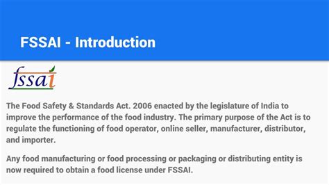 Ppt Fssai Guidelines And Regulations For Food Safety Powerpoint